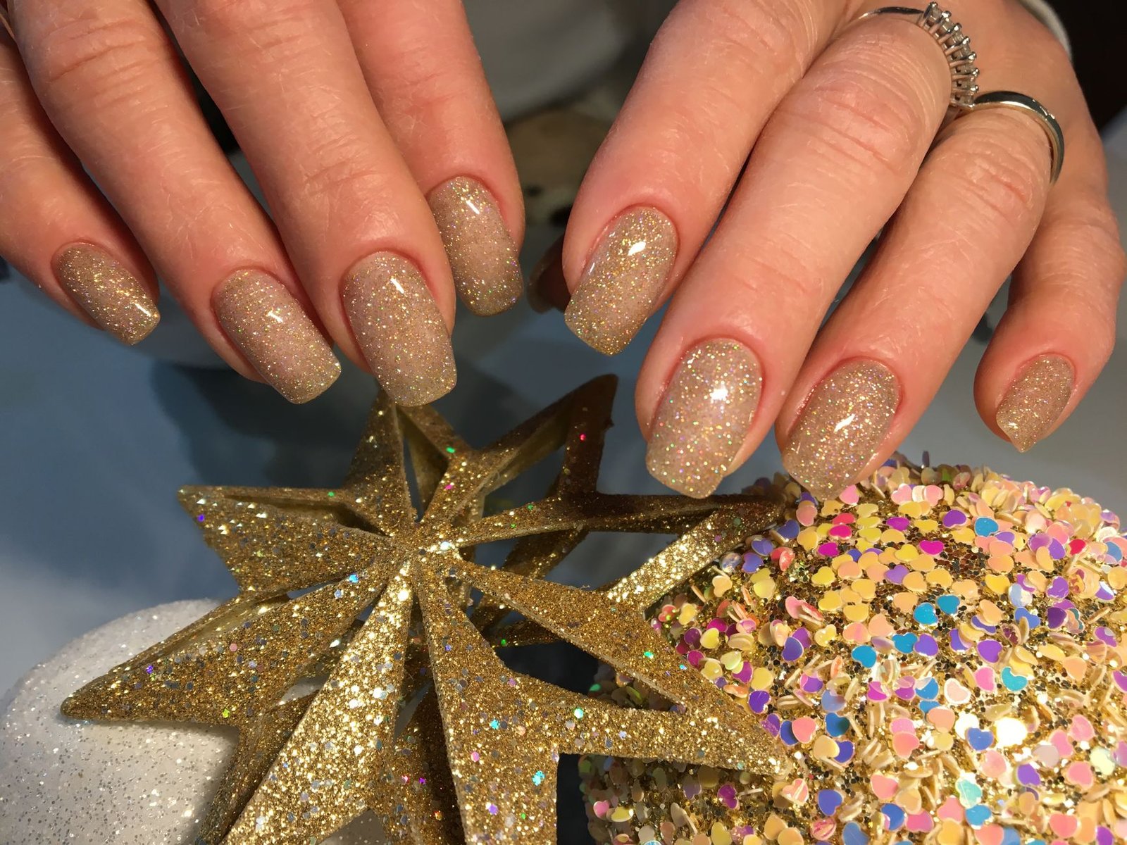 Fall Nail Ideas with Glitter Accents